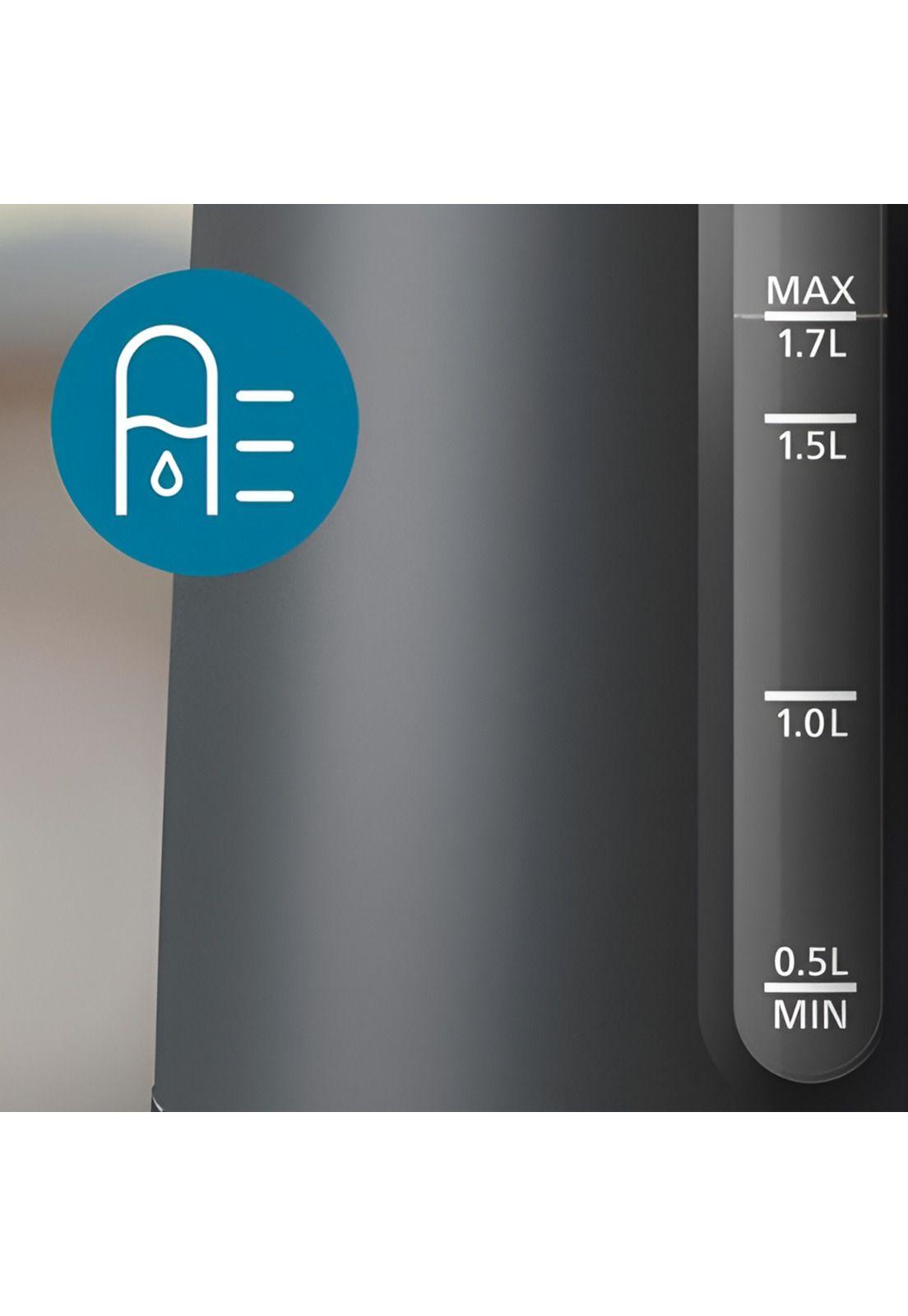 Hervidor Philips 1.7 Litros con Base Giratoria de 360° Black-3