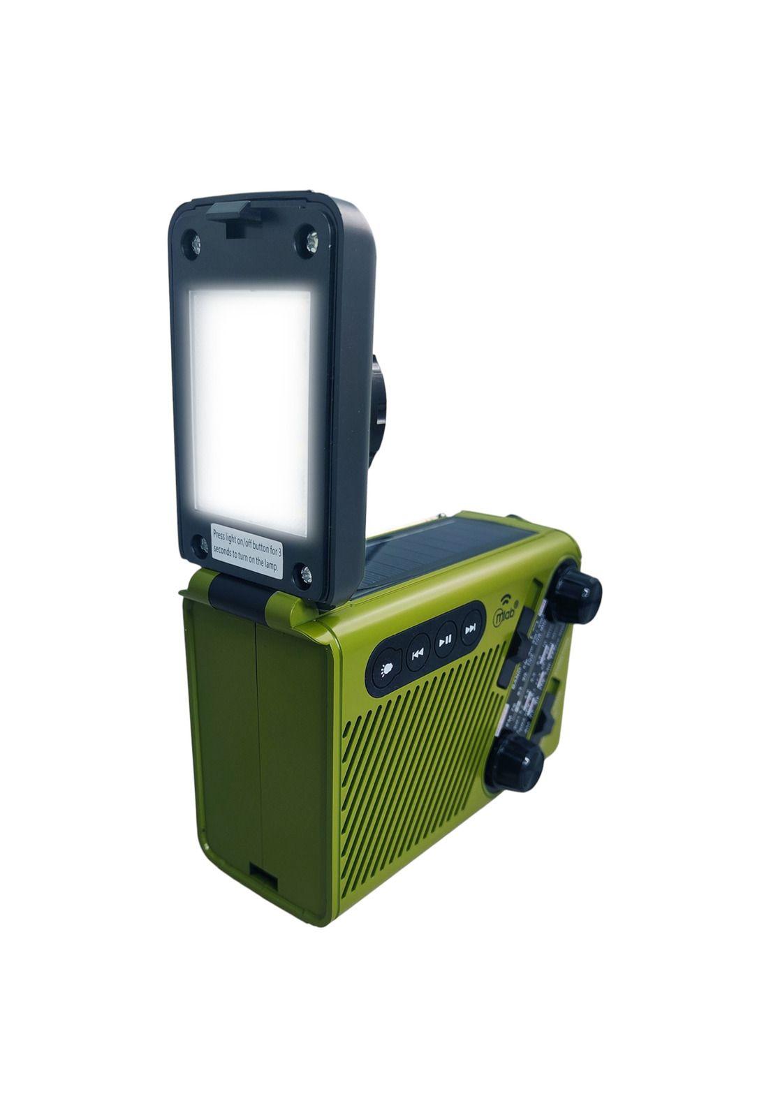 Radio de Emergencia Solar Recargable + Dinamo AM/ FM/ SW/ BT Green Edition-4