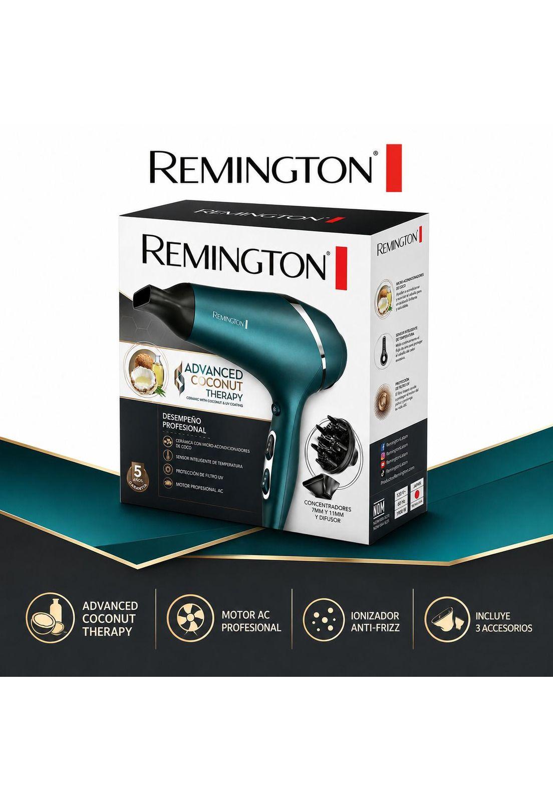 Secador Remington Coconut Therapy Ionizador Premium 2300W-8