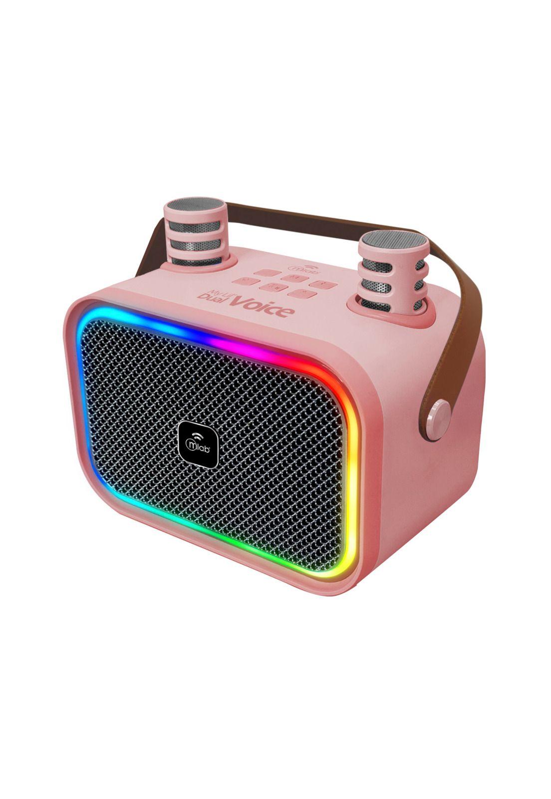 Karaoke Infantil RGB con 2 Micrófonos Inalámbricos Pink My Lil Dual Voice-2