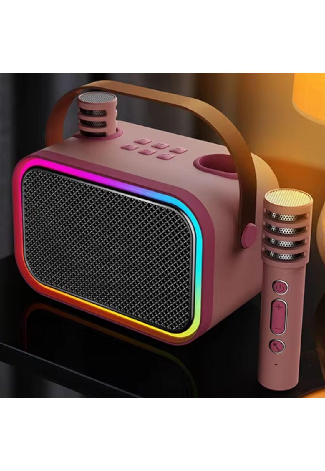 Karaoke Infantil RGB con 2 Micrófonos Inalámbricos Pink My Lil Dual Voice-6