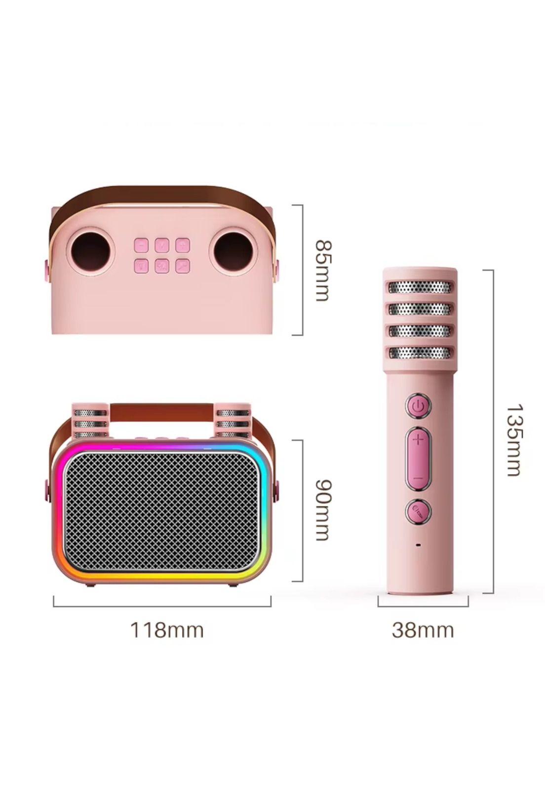 Karaoke Infantil RGB con 2 Micrófonos Inalámbricos Pink My Lil Dual Voice-9