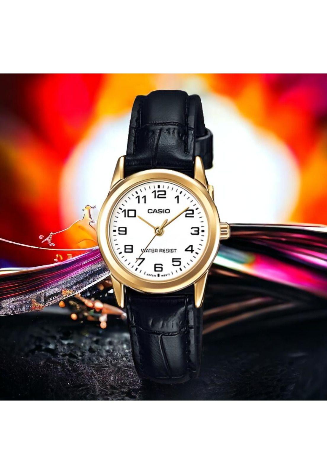 Reloj Casio de Mujer Cuero Negro Ltp-V001Gl-7Budf Classic-2