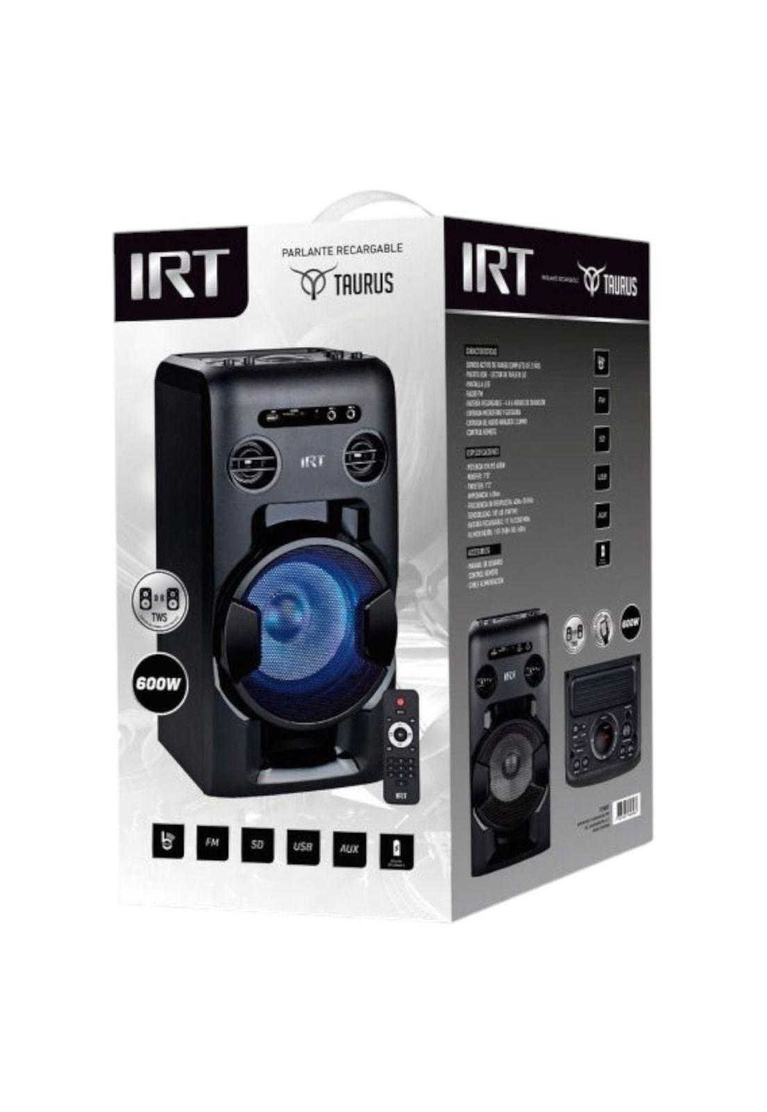 Parlante Portatil IRT Taurus Pro TWS Retro Iluminado 25W RMS-4