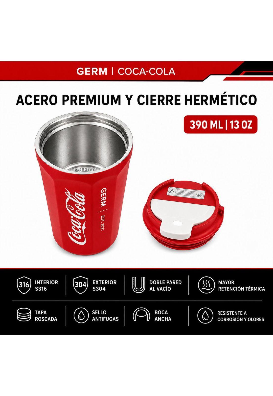 Vaso Termico MUG Germ Coca-Cola Acero Inoxidable 390ML Red-5