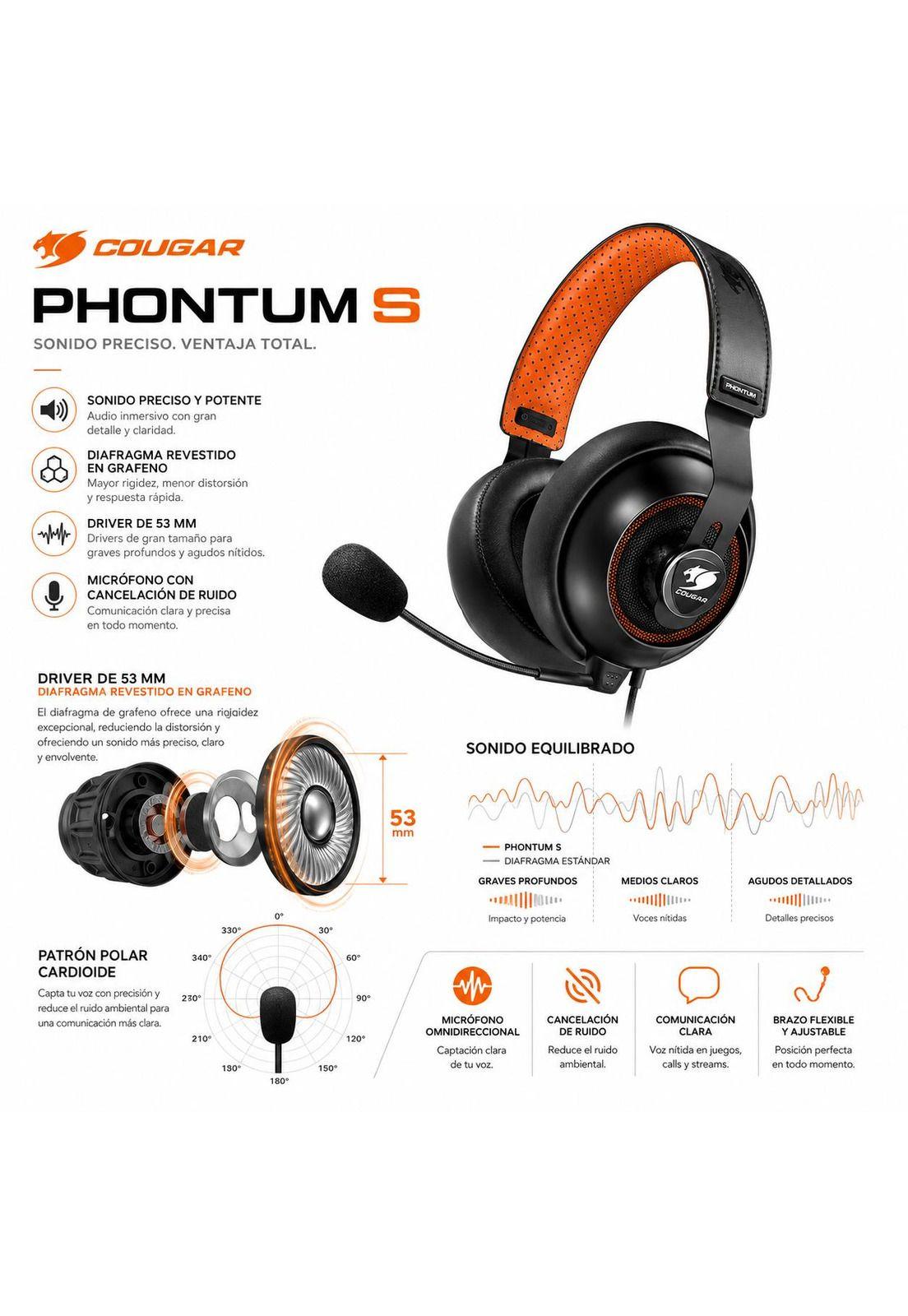 Audifono Gamer Cougar Phontum S Multiplataformas-5