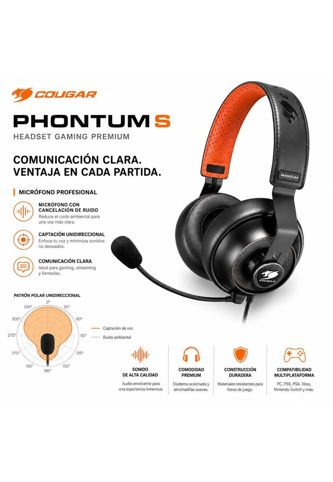 Audifono Gamer Cougar Phontum S Multiplataformas-6