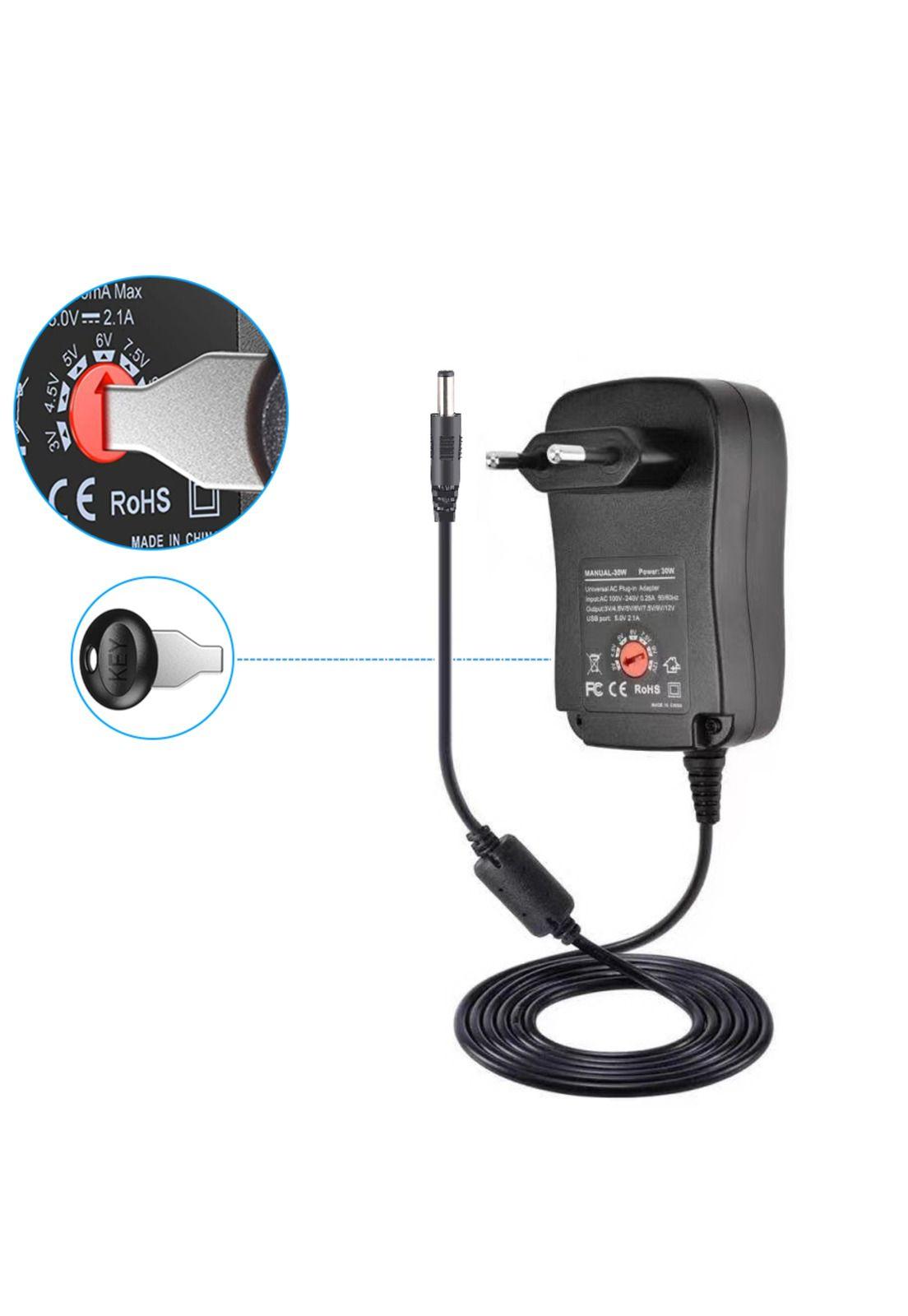 Transformador 12V Regulables 2A / 24W + 6 Plug Universales-6