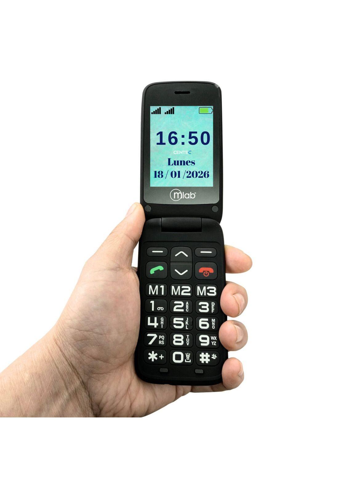 Teléfono Senior Adulto Mayor 4G Almeja con Base de  Carga BK-1