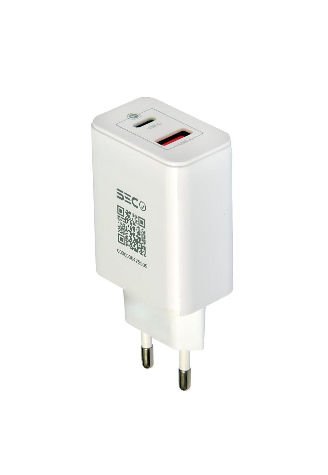 Cargador Pared 45W GAN PD Type-C + USB Tecmaster SEC 200540-4
