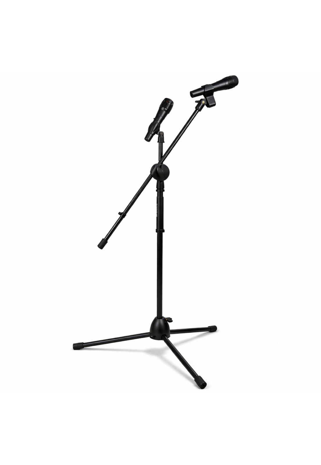 Atril De Micrófono Profesional Para 2 Micrófonos Ajustables-0