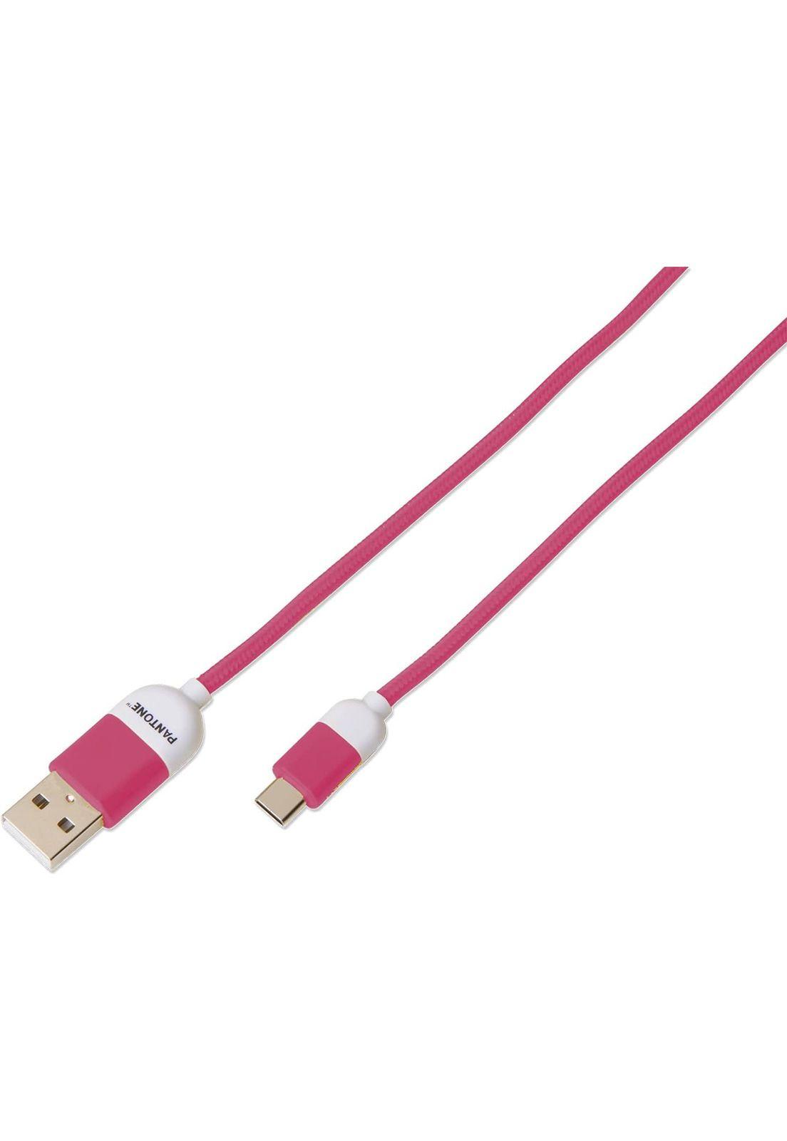 Cable De Datos Type-C Reforzado 1M Pantone Android Auto Pink-2