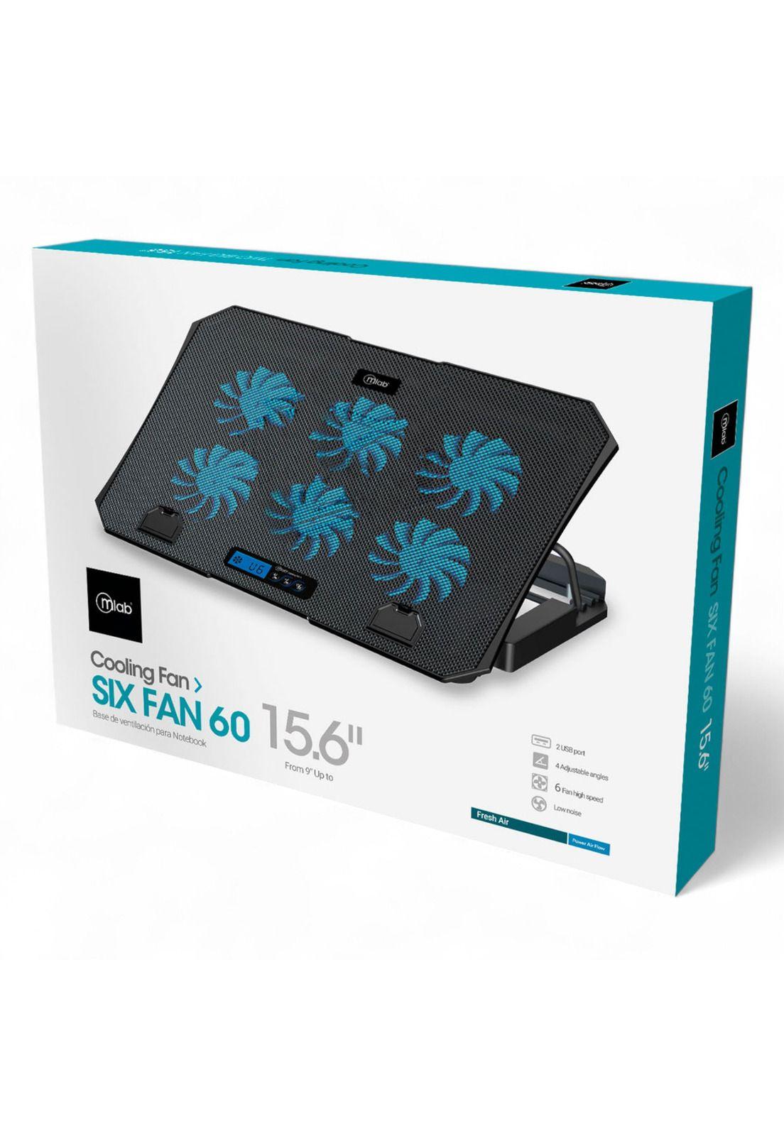 Ventilador para Notebooks Gamer SIX FAN LED 2800 RPM 16" Max-6