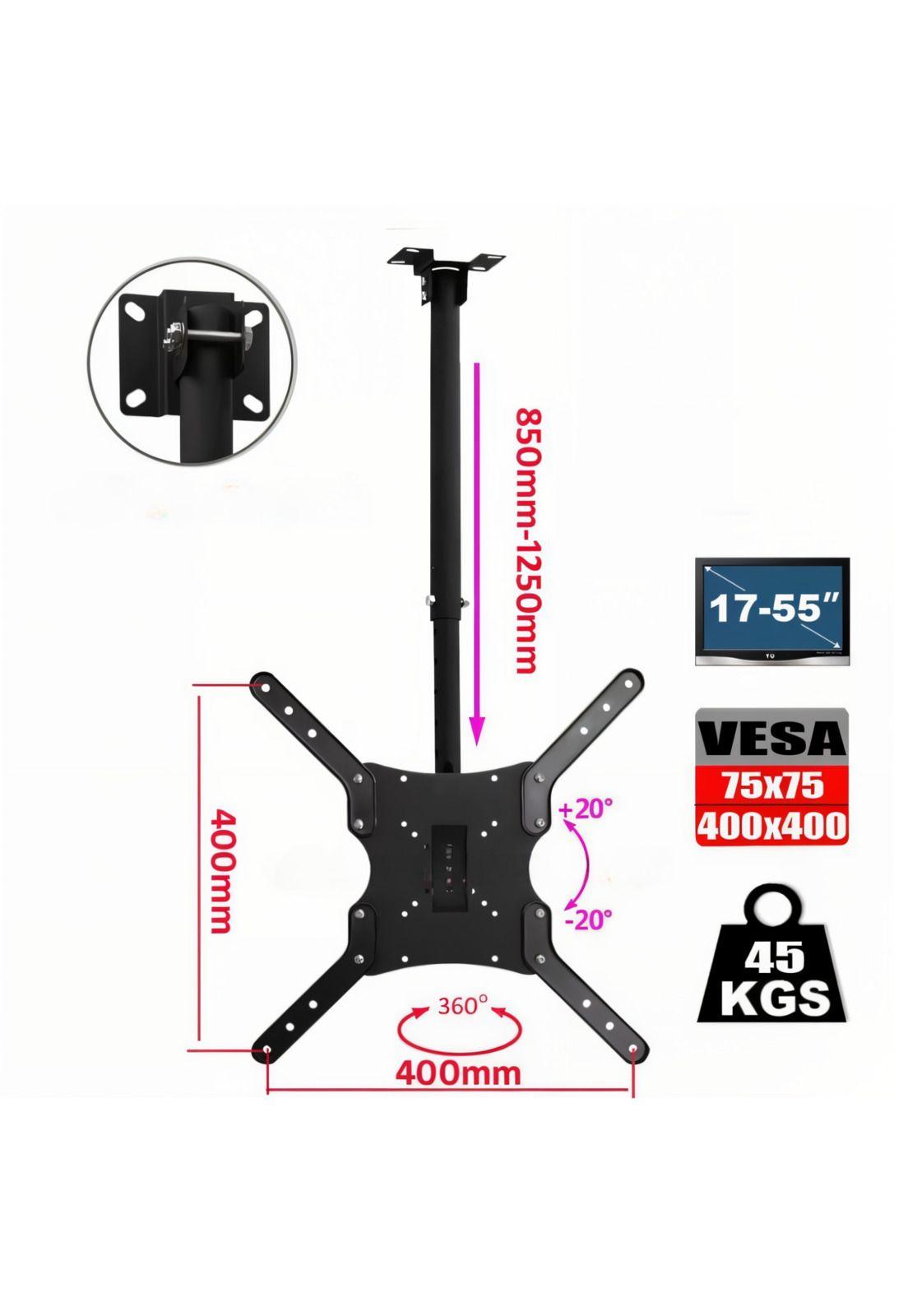 Soporte de TV de 32" a 55" para Techo de Acero Reforzado K89-4