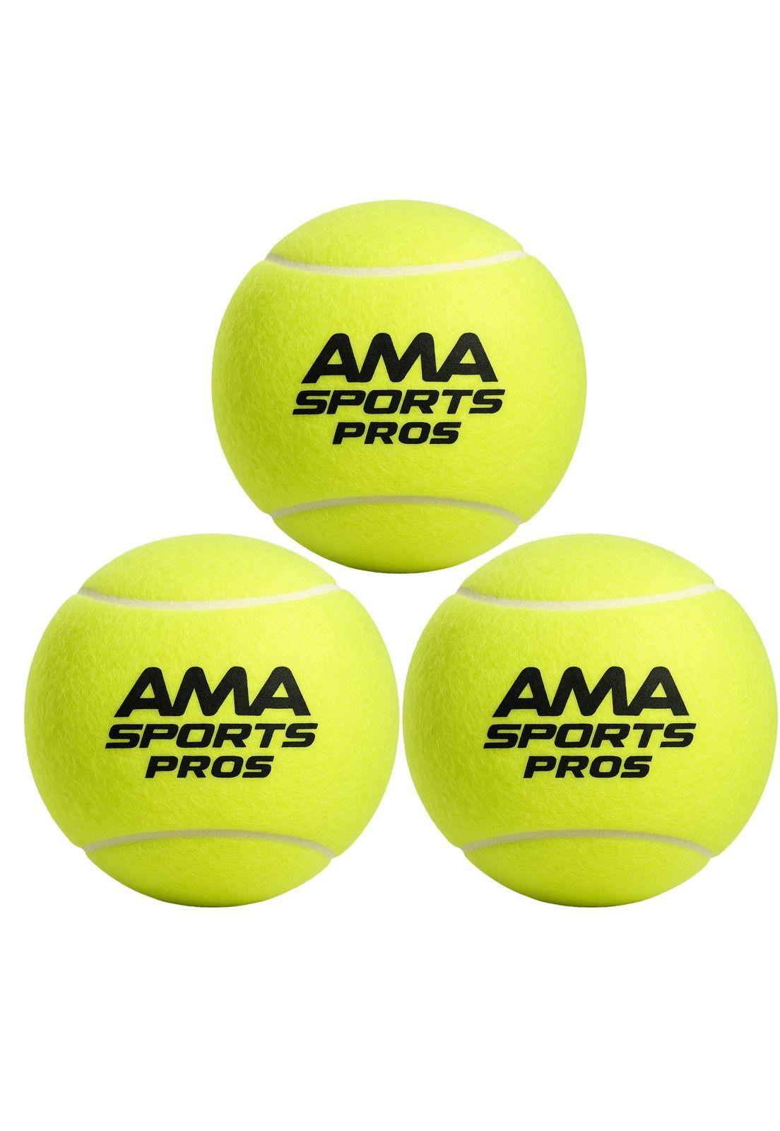 Pack de 3  Pelotas de Padel AmaSport PROS  All Court Tour Edition Pressurized-2