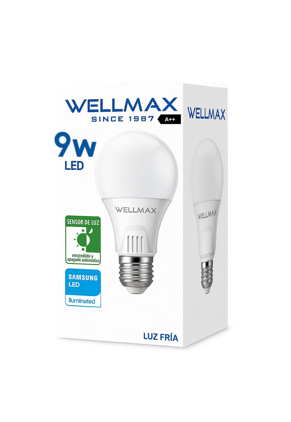 Ampolleta LED Wellmax  9W con Sensor de Luz & Encendido Automático-8