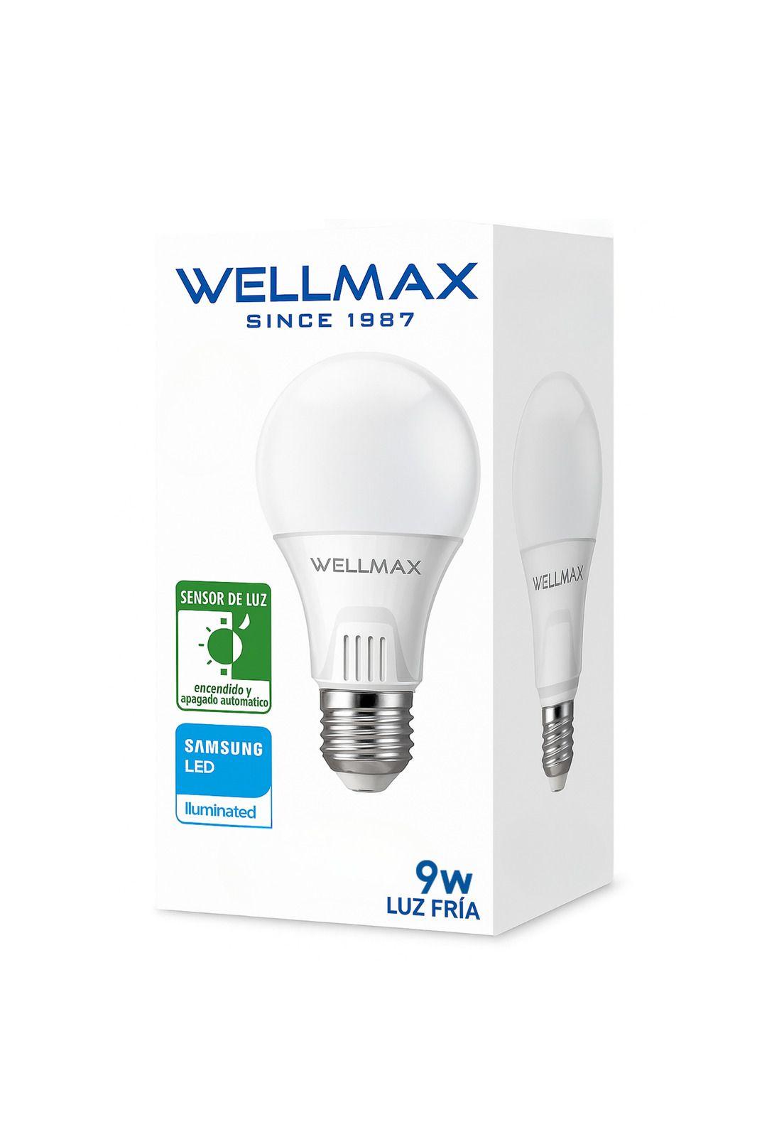 Ampolleta LED Wellmax  9W con Sensor de Luz & Encendido Automático-2