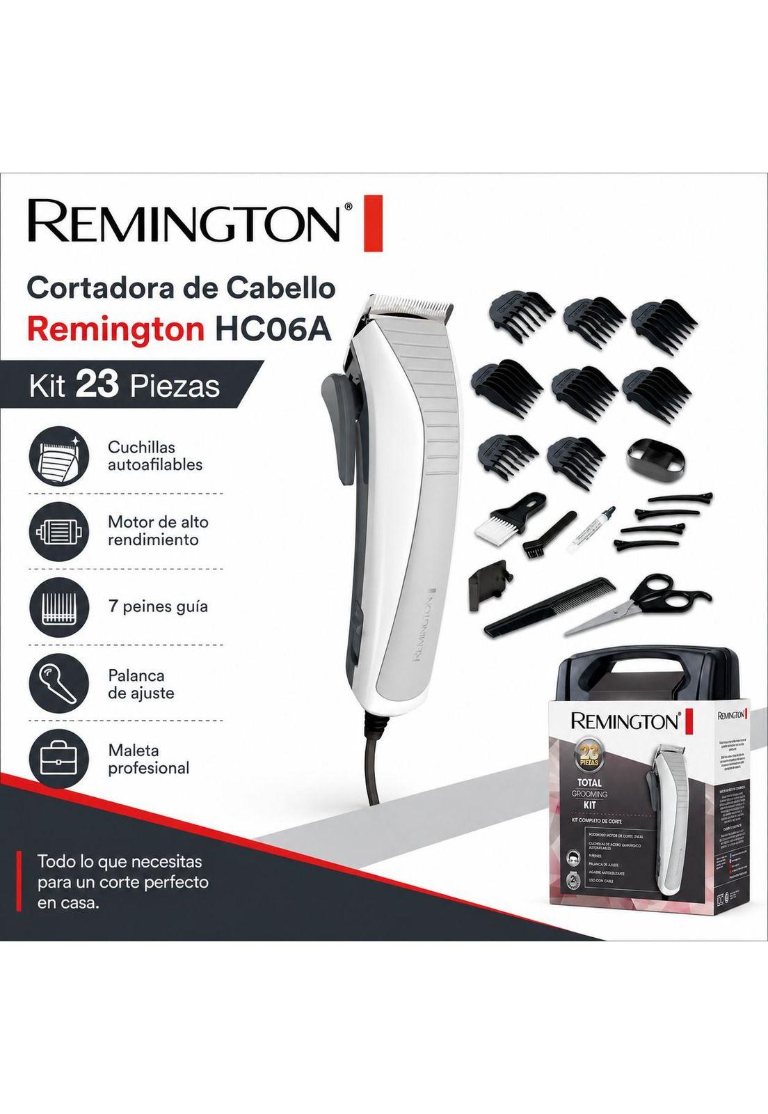Cortadora De Cabello Remington HC06A KIT 23Pcs + Maleta-8