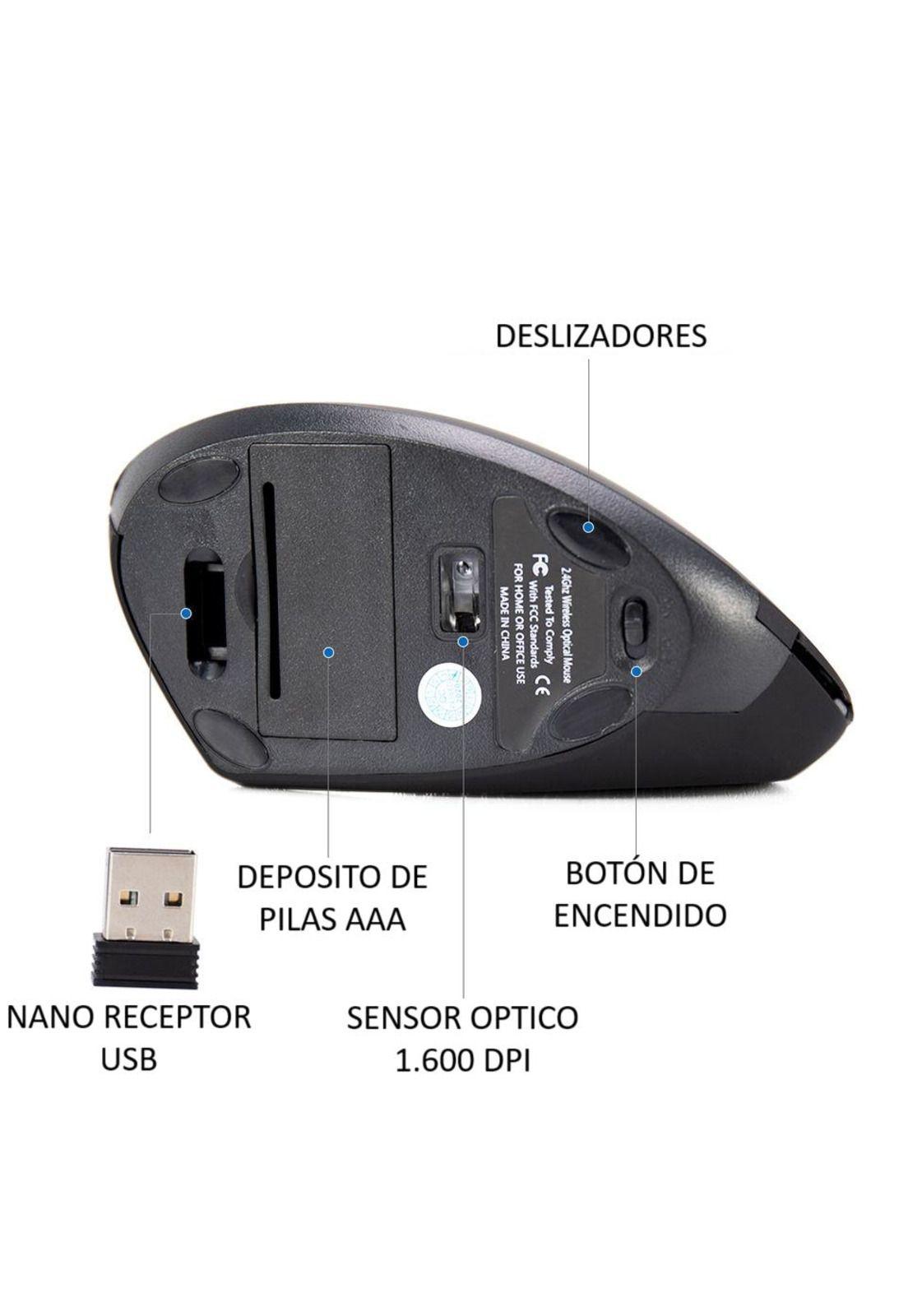 Mouse Vertical Inalámbrico Trust Verto Pro Ergonómico 2.4Ghz-4