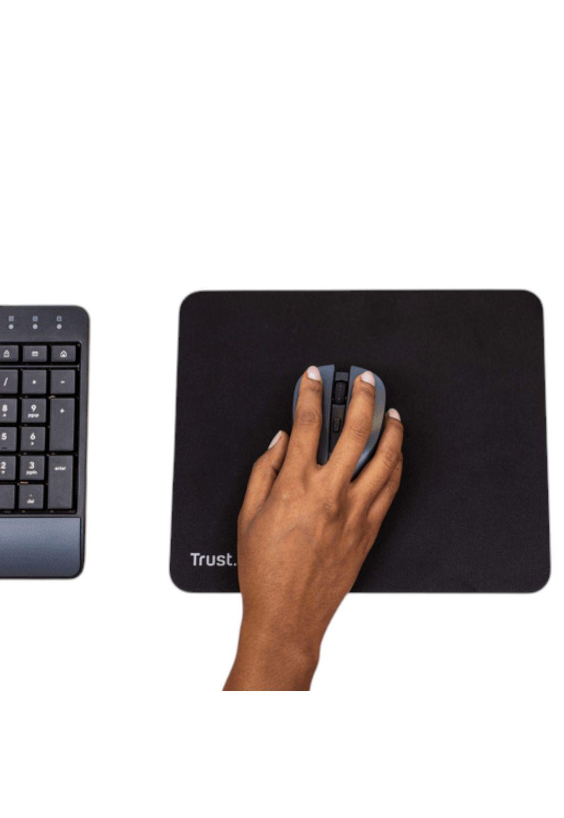 Mousepad Trust 250x210mm Superficie Optimizada Anti-Slip BLK-6