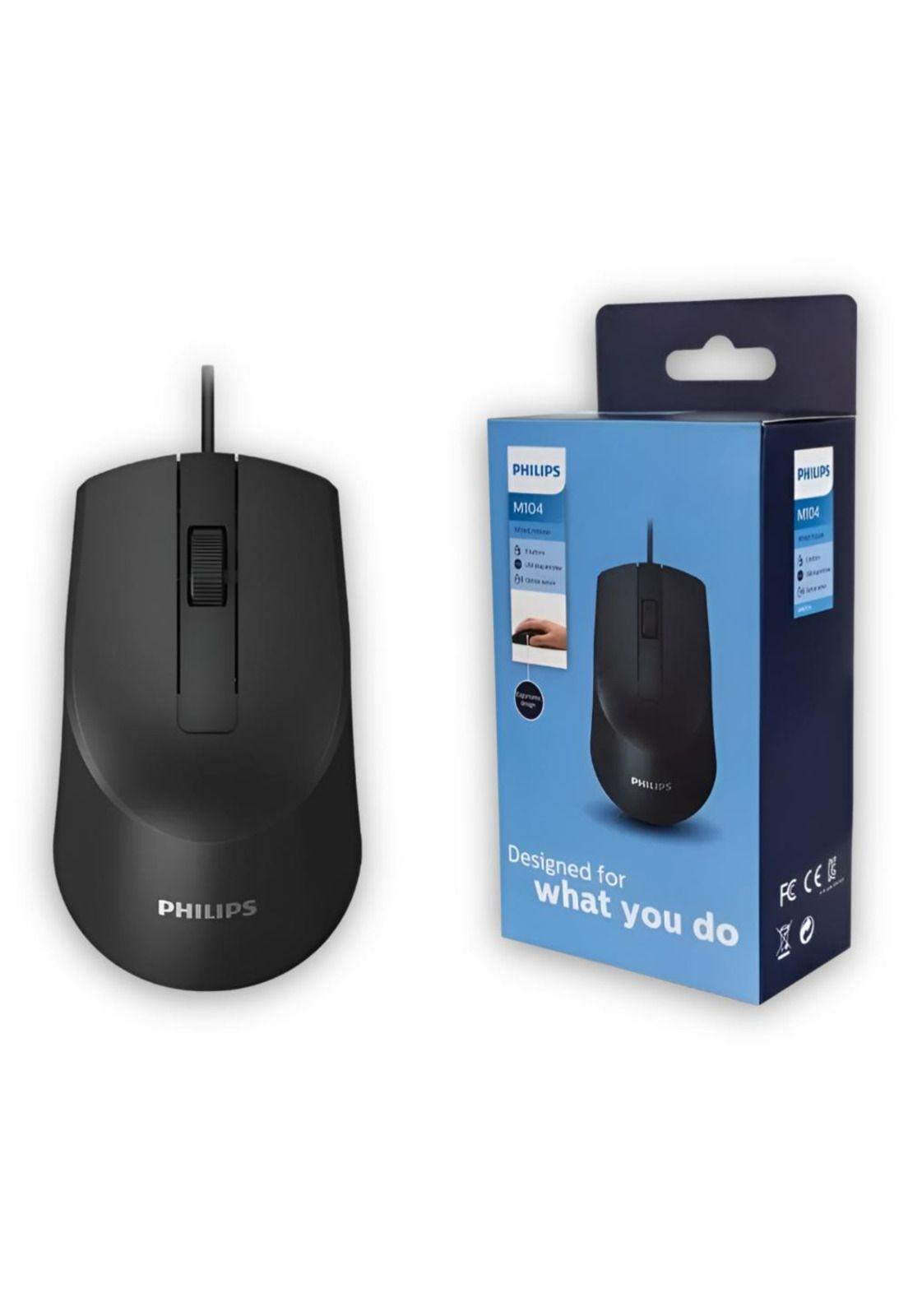 Mouse Óptico Philips M104 Alambrico-3