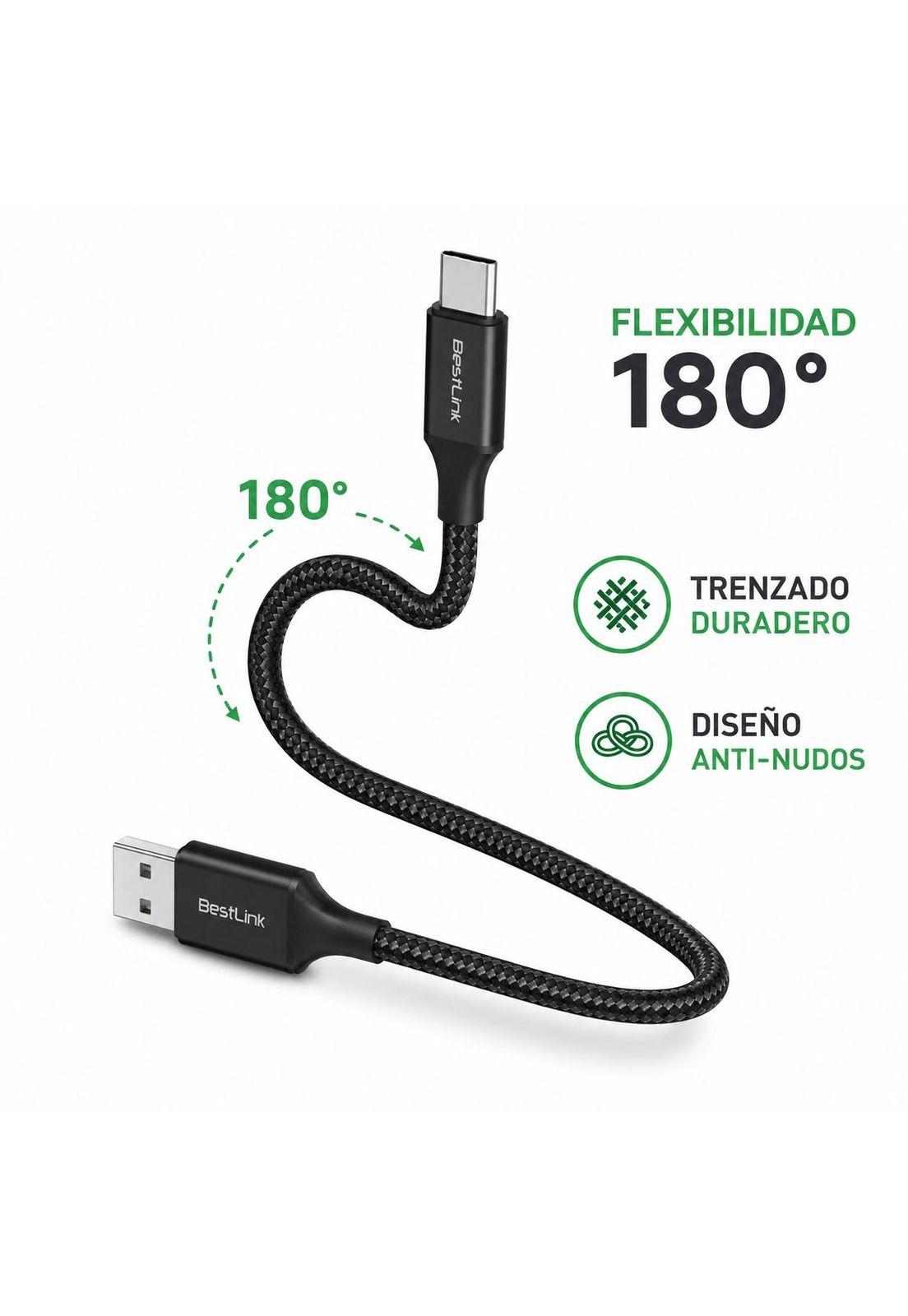 Cable de Datos USB a USB-C 1MT para Android Auto y  CarPlay-3