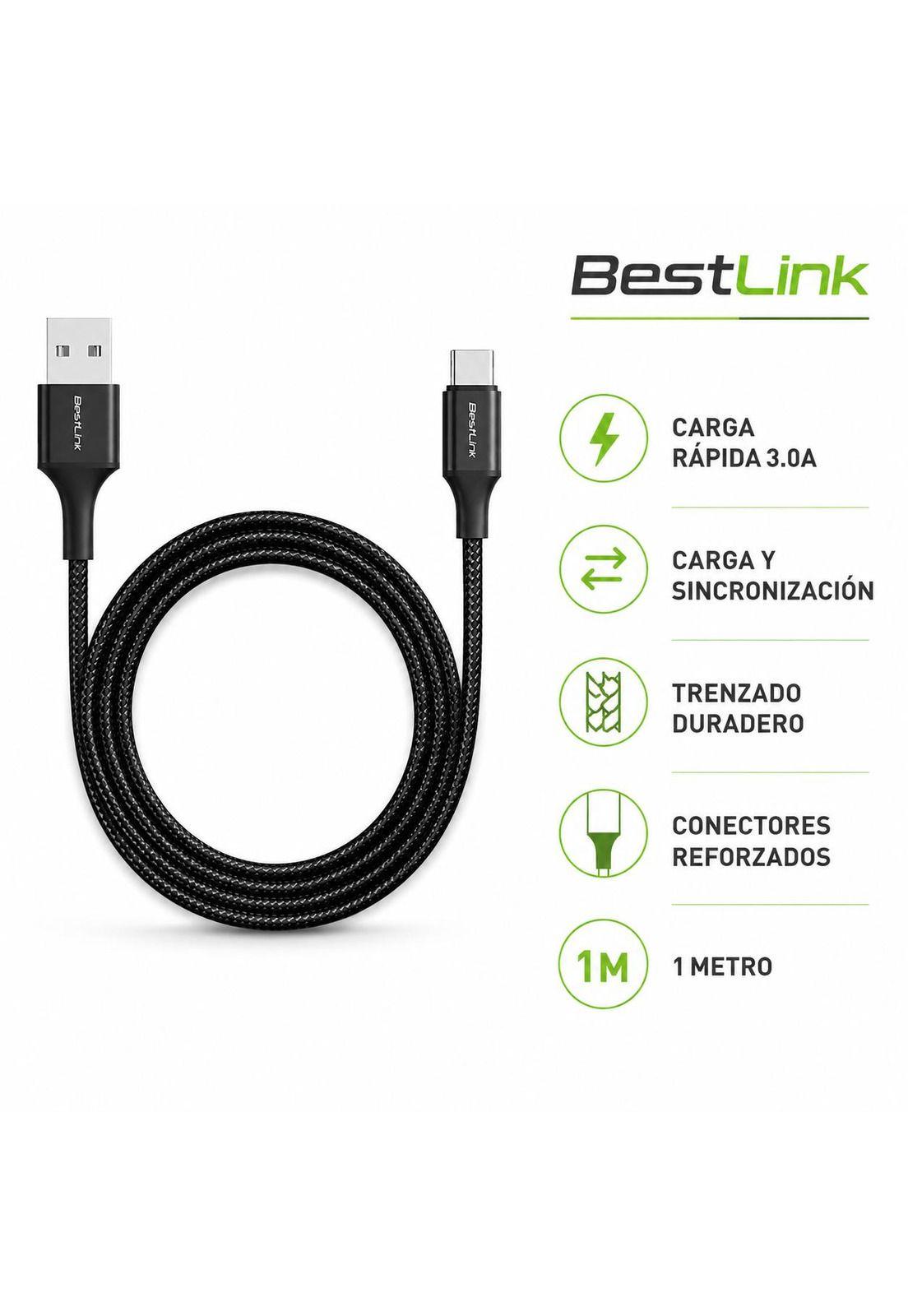 Cable de Datos USB a USB-C 1MT para Android Auto y  CarPlay-5