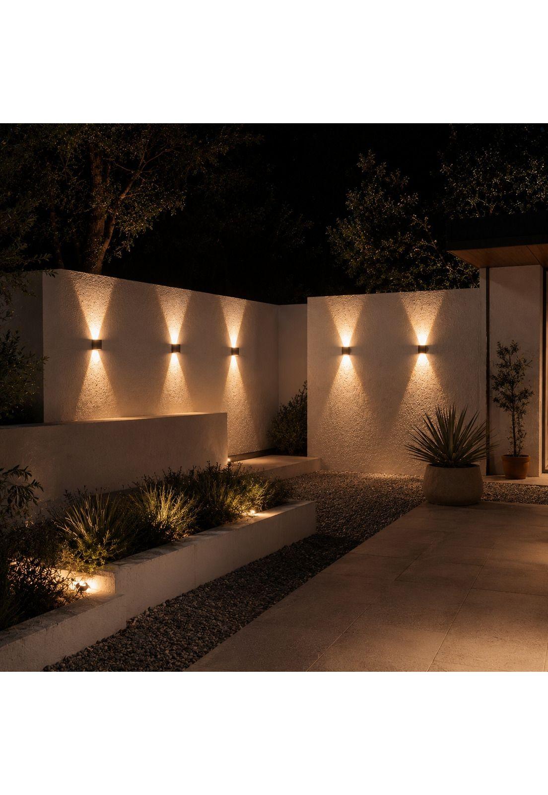 Luminaria Solar de Muro Aplique CCT Bidireccional Exterior-5