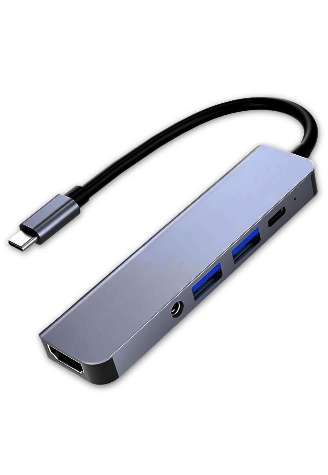 Adaptador Hub Usb-C Multipuertos 5 En 1 (Hdmi, Jack, Usb, Usb C)-6