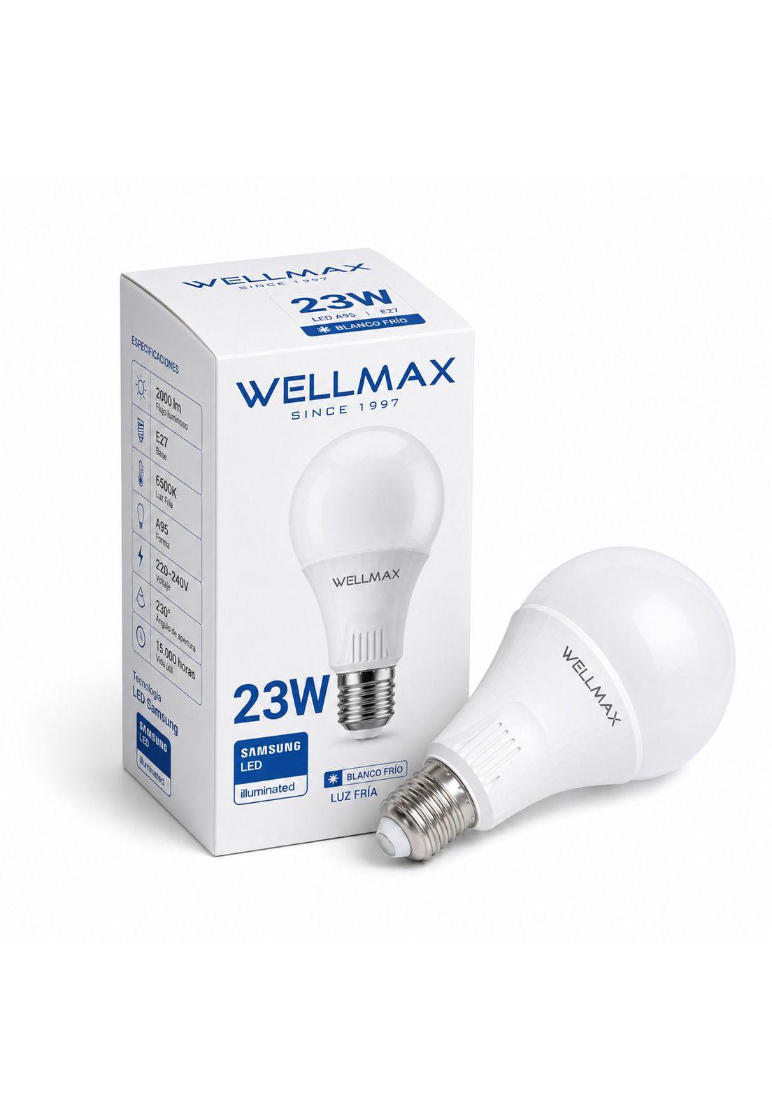 Ampolleta LED Wellmax 23W Luz Fria E27 Con Chip LED Samsung-0