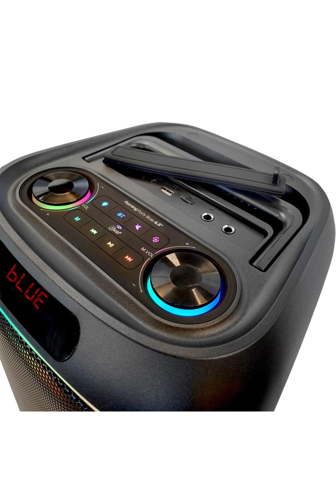 Parlante Karaoke 6" Flaming Party Bass Black MicWireless 45W-3