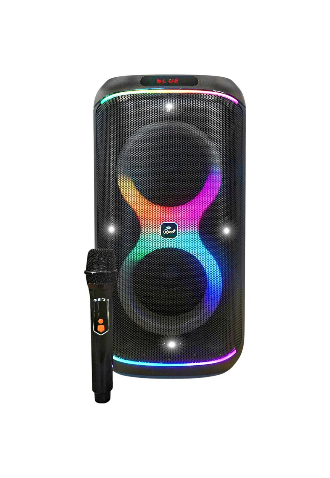 Parlante Karaoke 6" Flaming Party Bass Black MicWireless 45W-6