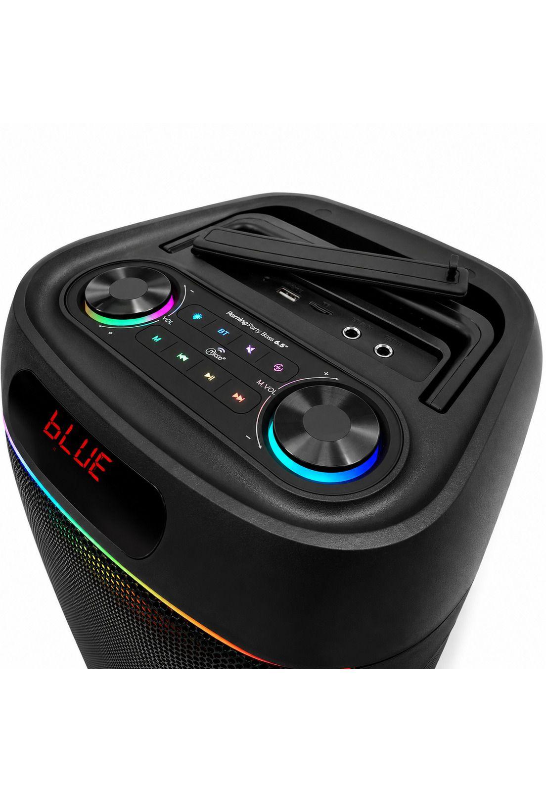 Parlante Karaoke 6" Flaming Party Bass Black MicWireless 45W-2