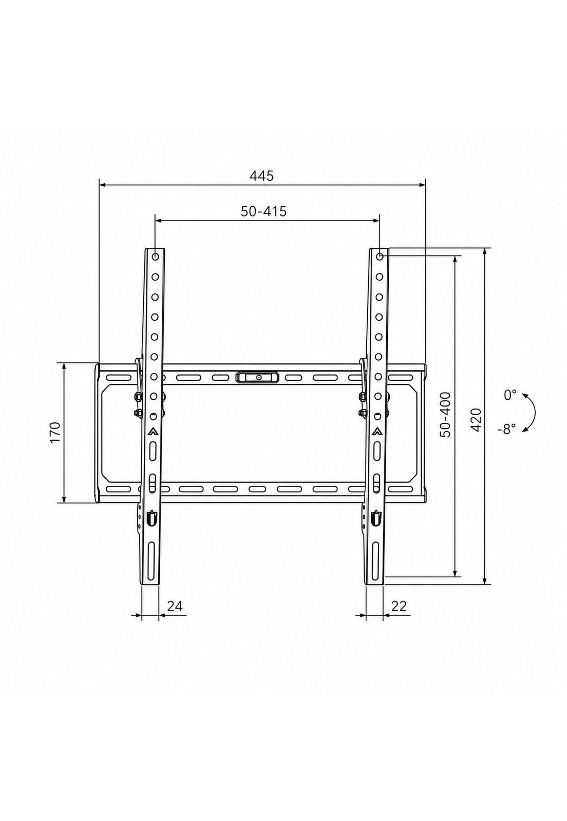 Soporte de TV Fijo de 26" A 65" 50KG Max Acero Forjado BK56-5
