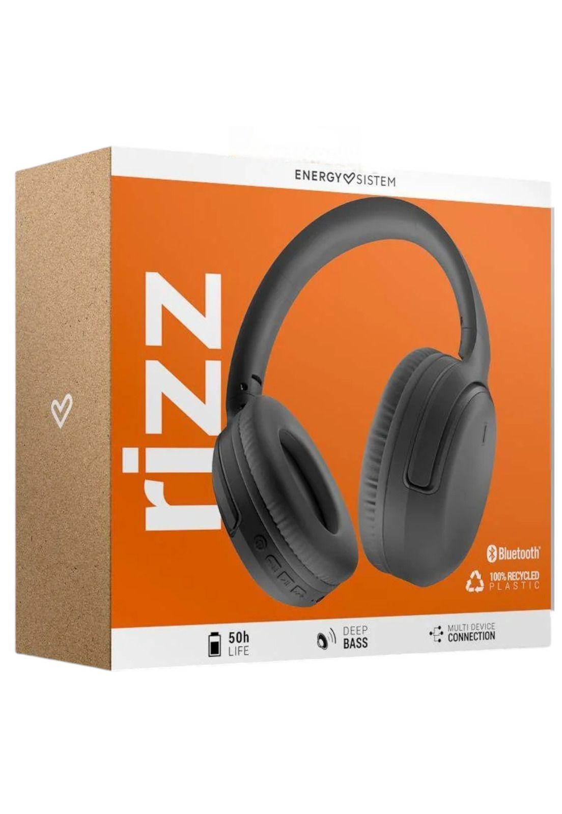 Audífonos Bluetooth Energy Sistem Rizz Fold Black Deep Bass 50Hrs-4