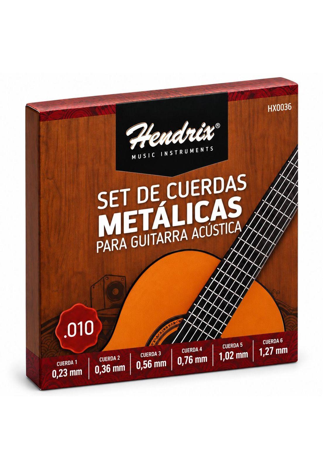 Cuerda De Guitarra Acustica Metalicas Hendrix Hx0036 Pro.-0