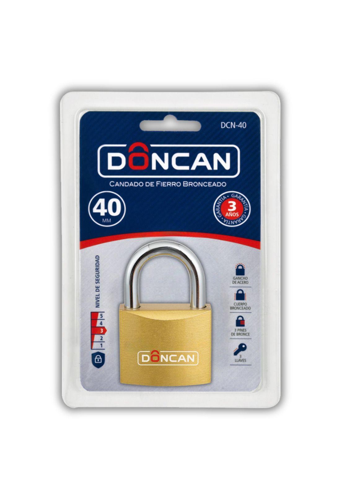 Pack de 3 Candados de 40mm Doncan de Acero Bronceado DCN-40-5