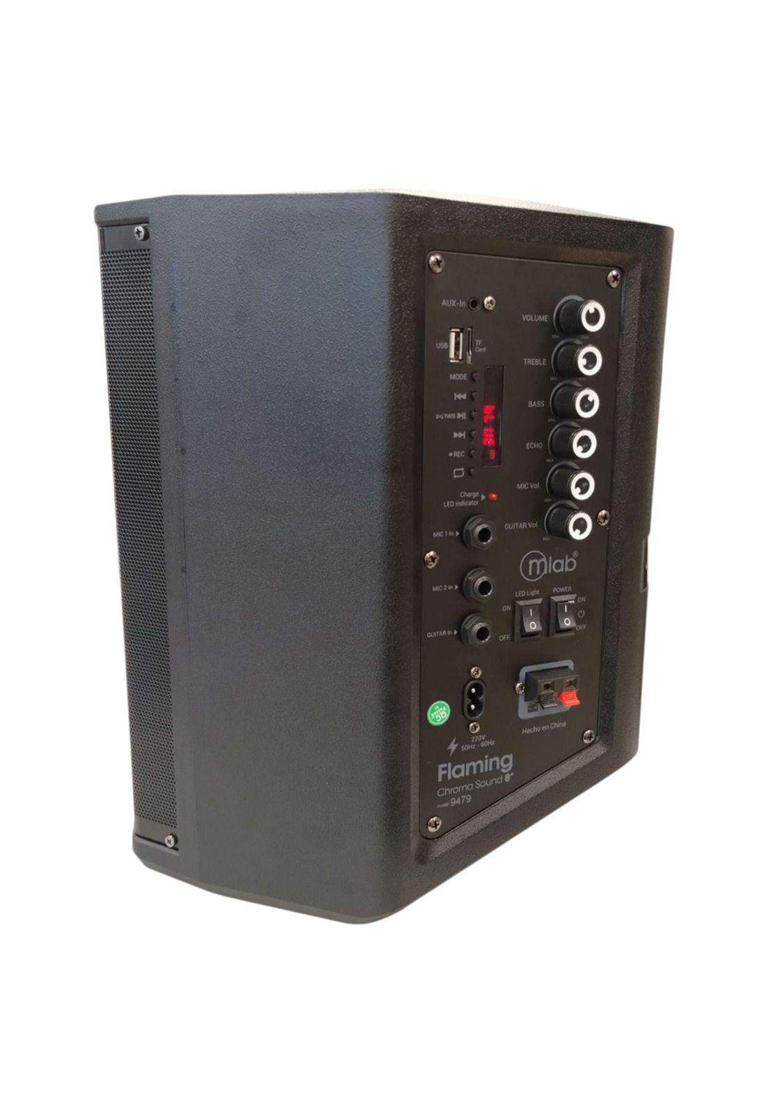 Parlante Bluetooth Flaming Chroma RGB 40W RMS c/Mic Wireless-8