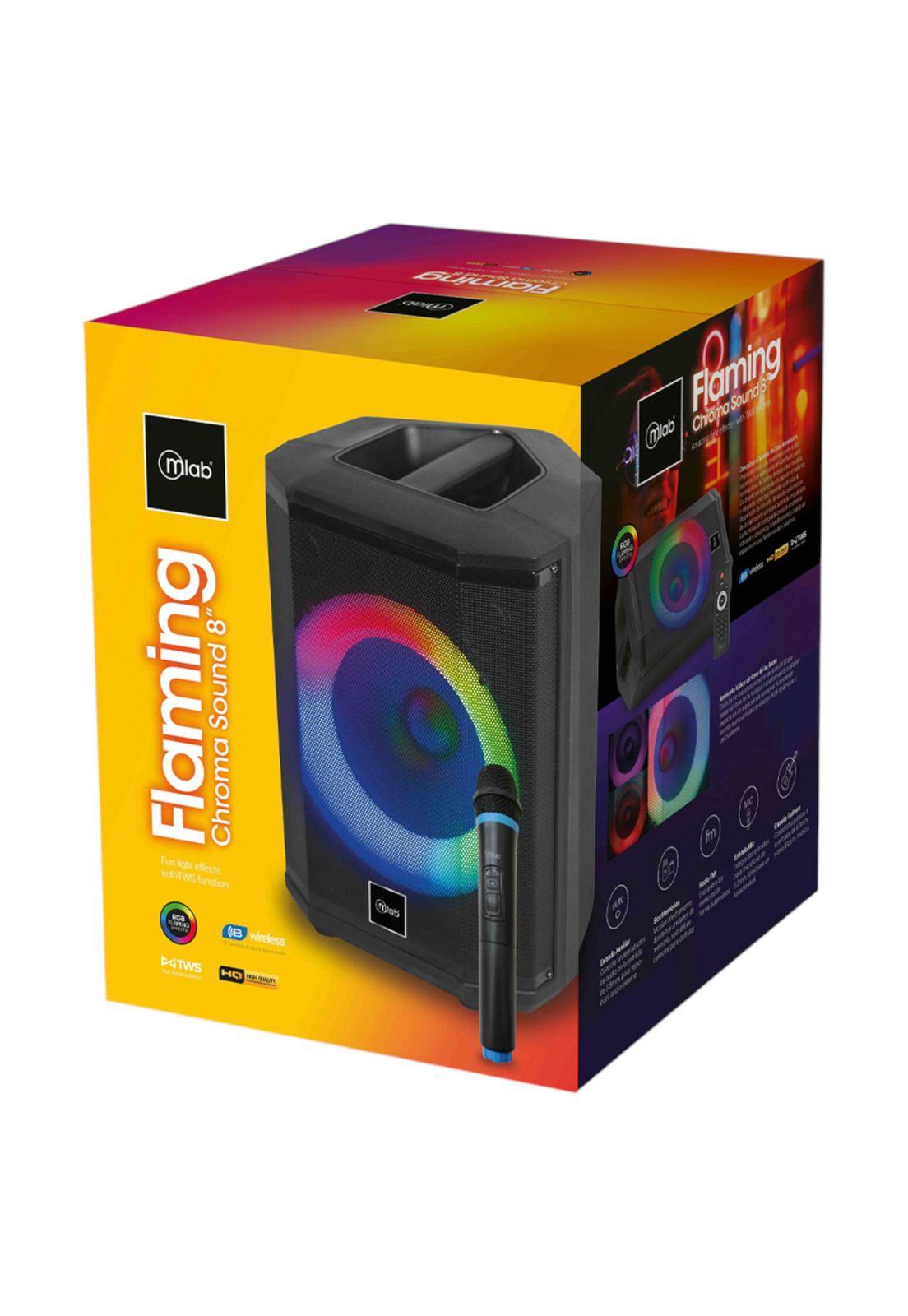 Parlante Bluetooth Flaming Chroma RGB 40W RMS c/Mic Wireless-9