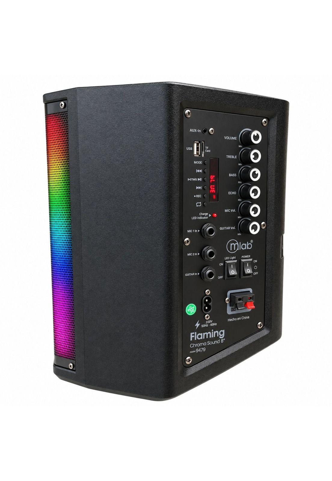 Parlante Bluetooth Flaming Chroma RGB 40W RMS c/Mic Wireless-6