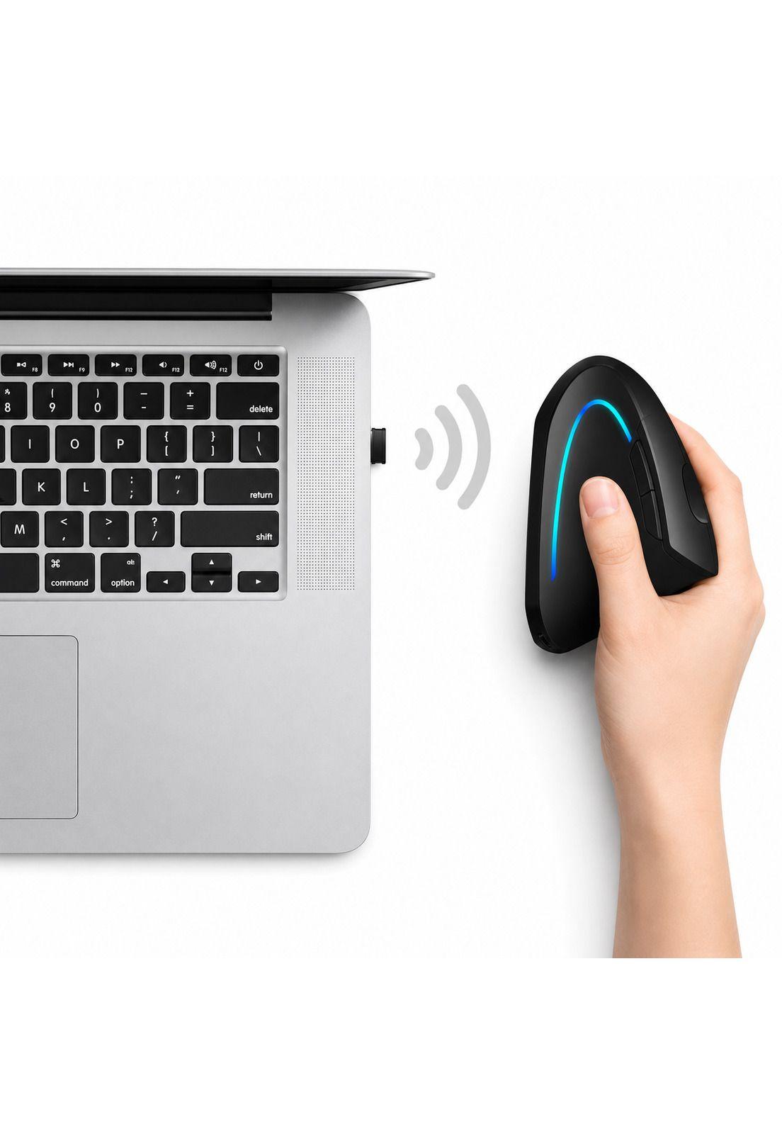 Mouse Vertical Inalámbrico Ergonómico Recargable 2.4 Ghz Pro-3