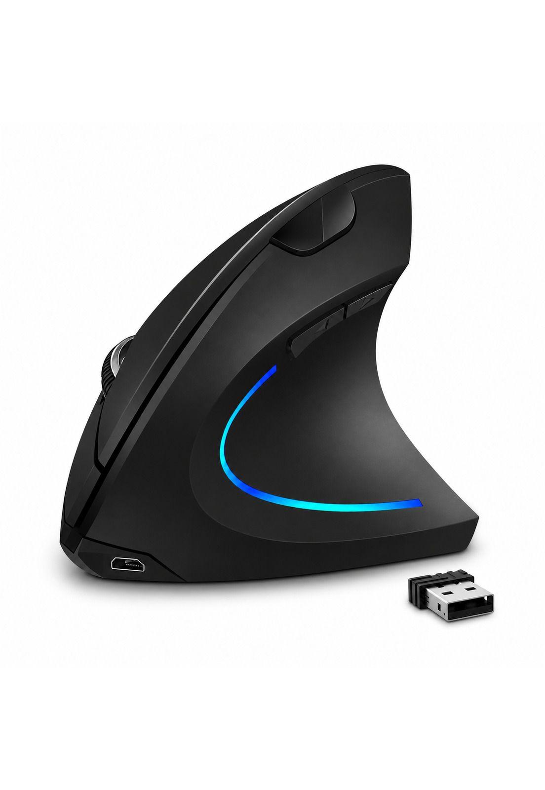 Mouse Vertical Inalámbrico Ergonómico Recargable 2.4 Ghz Pro-8