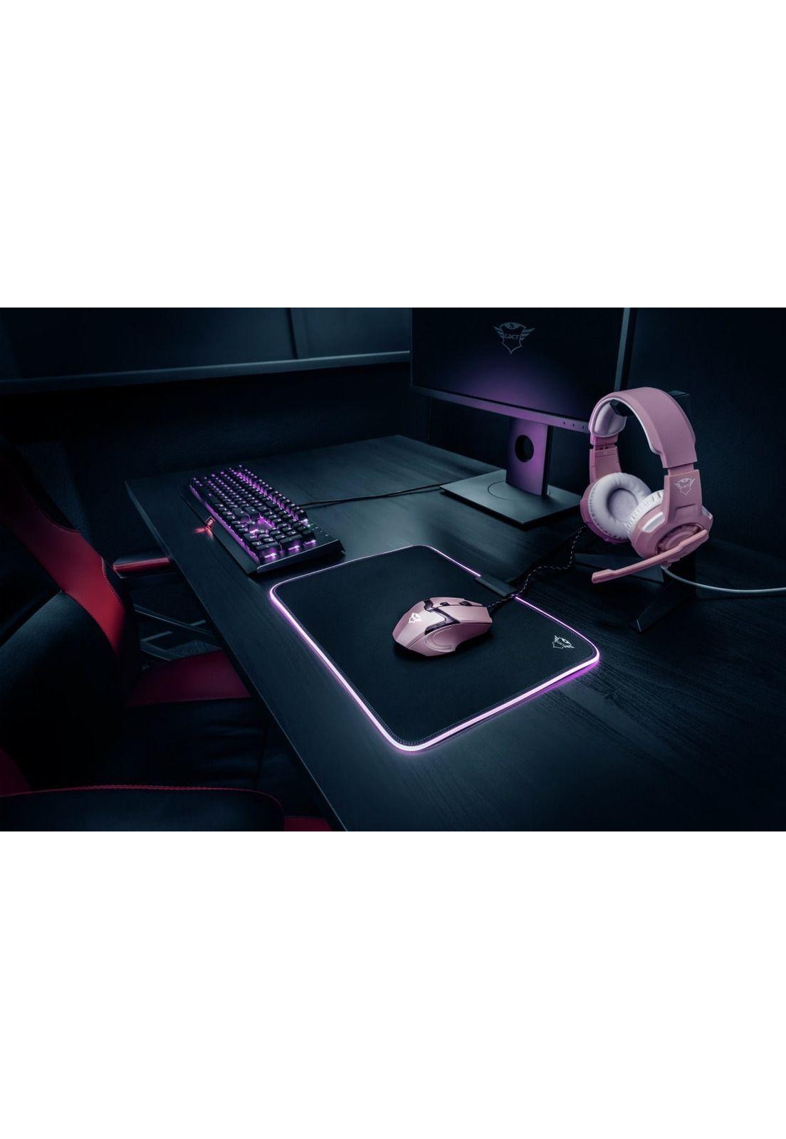 Mouse Gamer Rosado Trust Gxt 101P Retro-iluminado-3