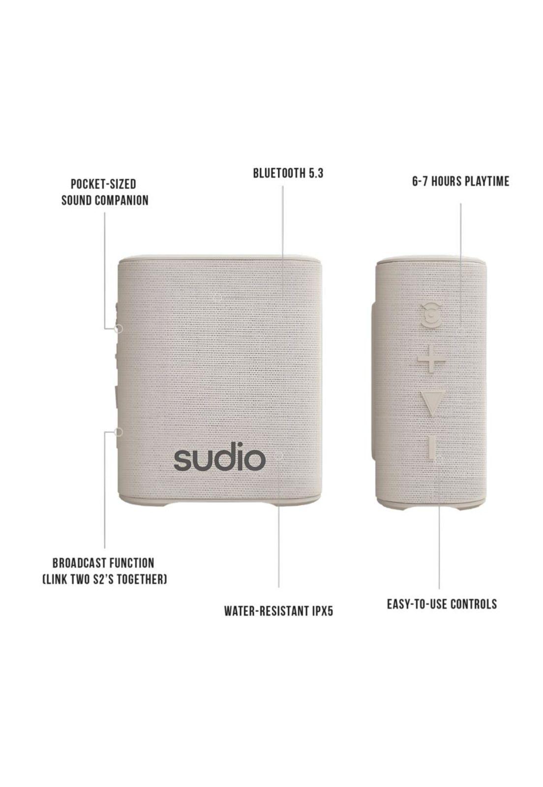 Parlante Sudio Premium S2 TWS Bluetooth White Edition 7H-3