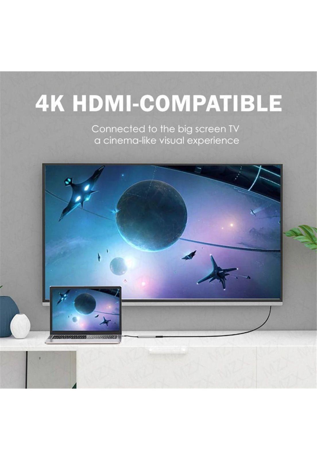 Hub Multipuerto Type-C (5en1) Pro HDMI 4K PD 100W + USB 3.0-6