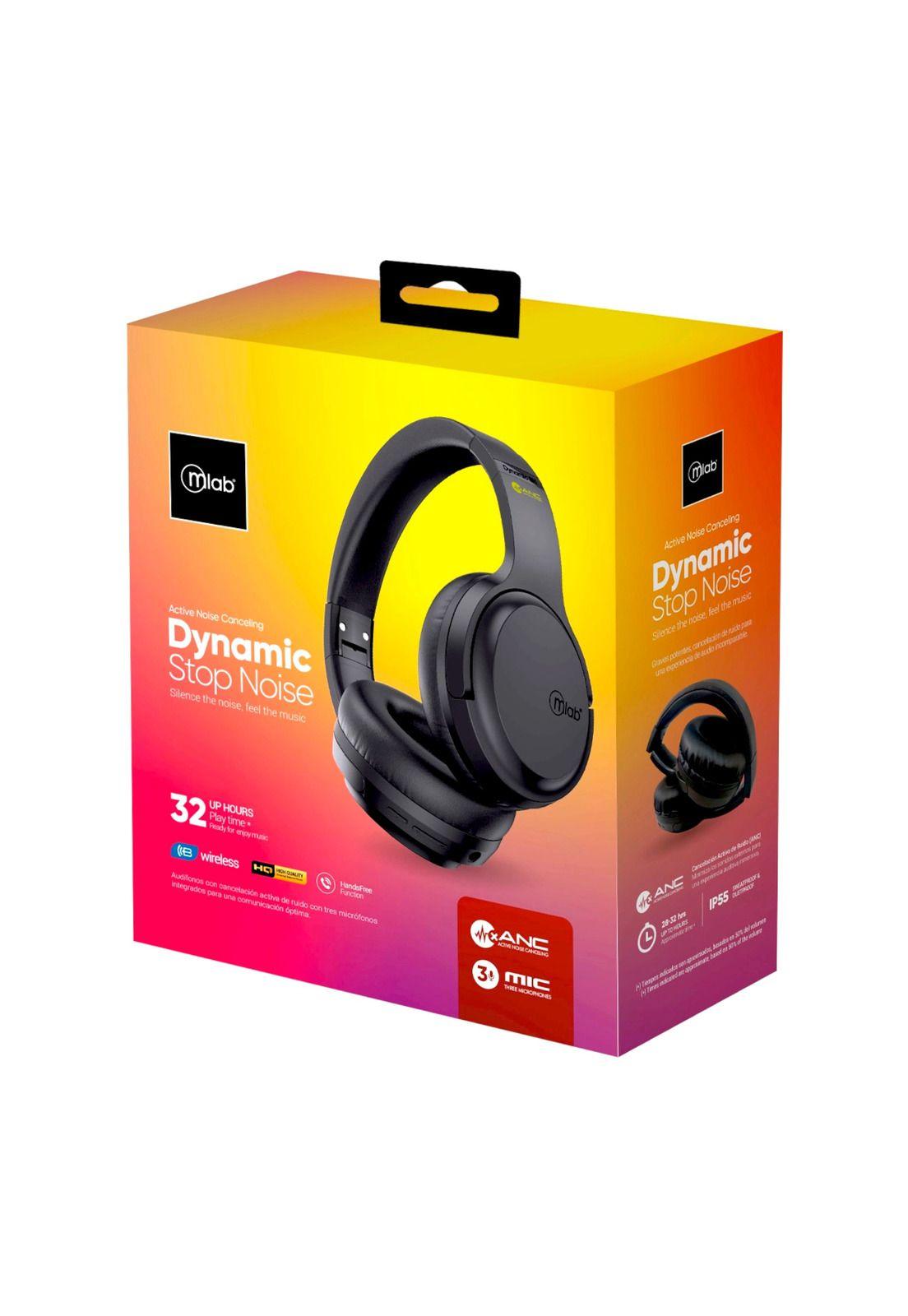 Audífonos ANC Bluetooth Dynamic Stop Noise Confort Black 32H-3