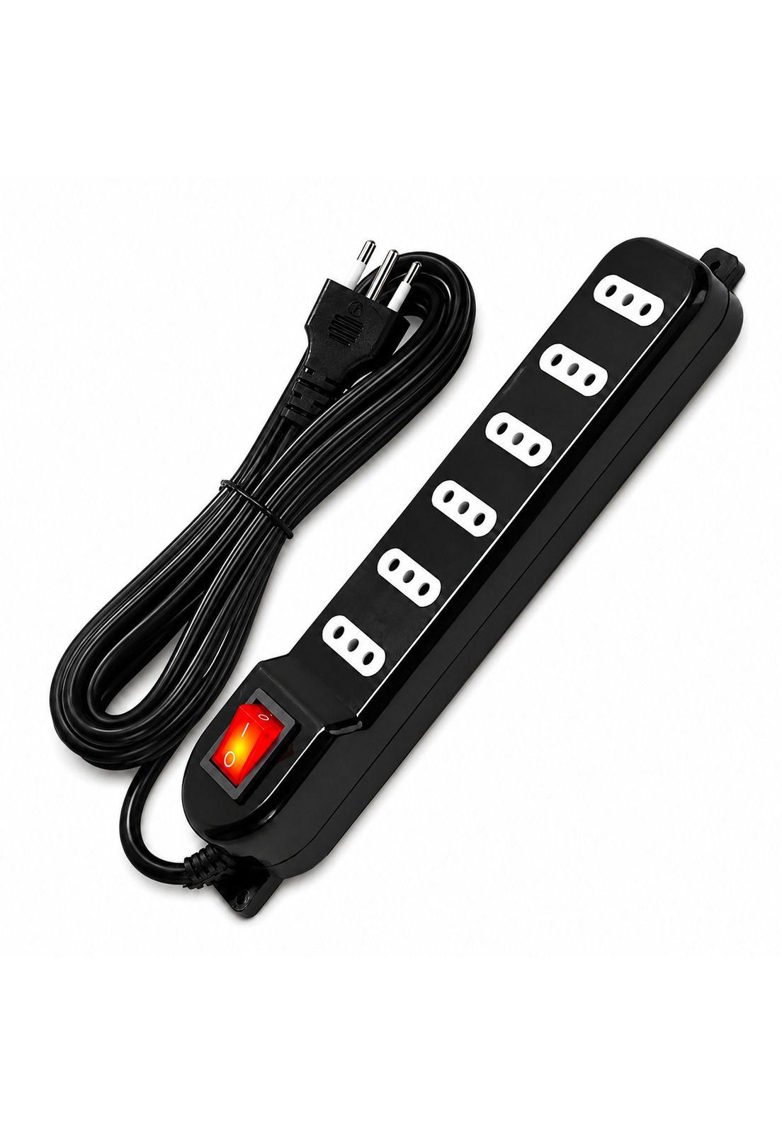 Alargador de 3MT Certificado 6 POS + Switch Corta Corriente ME-070B-3