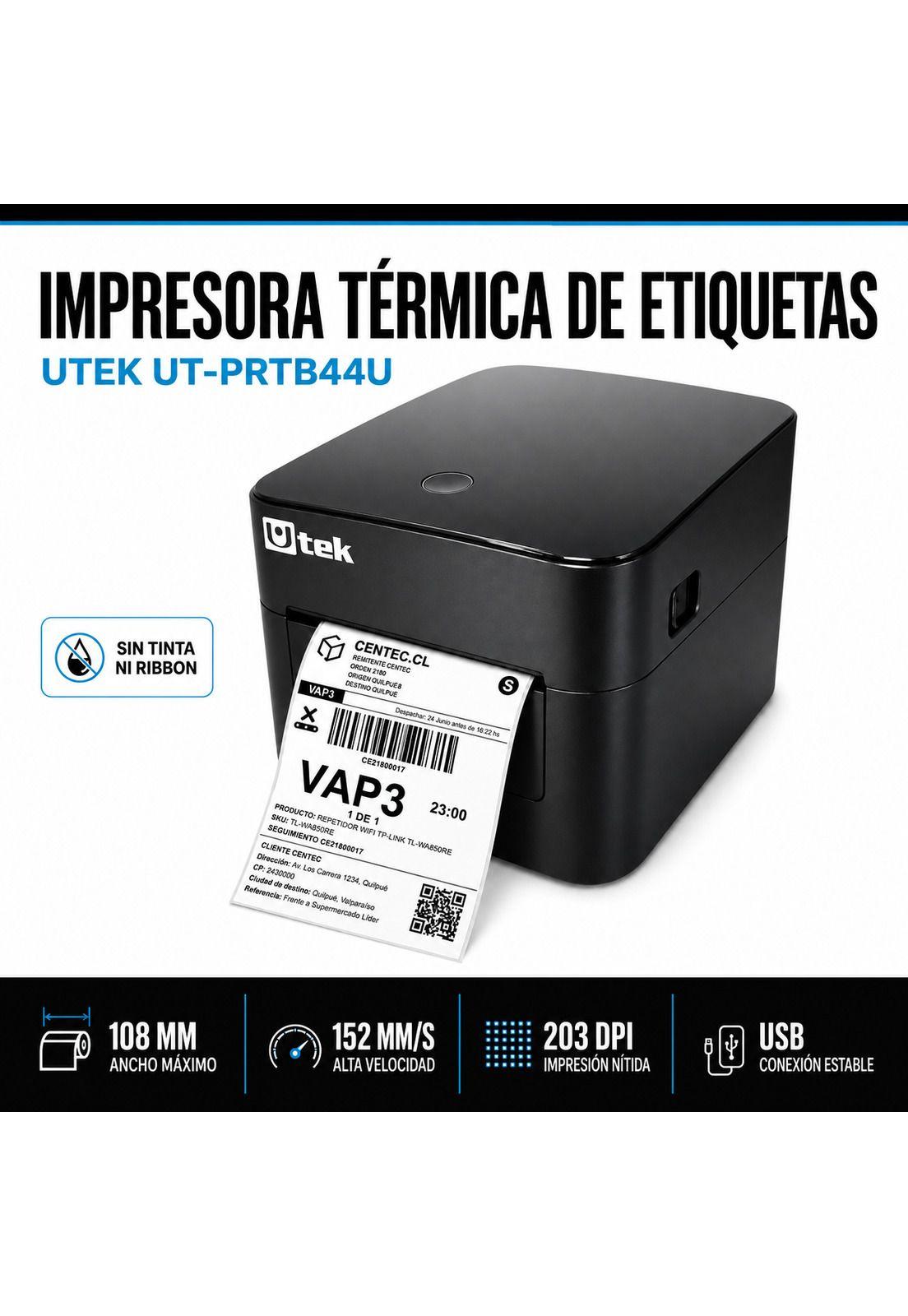 Impresora Térmica de Etiquetas Autoadhesivas 108mm Multiusos-4