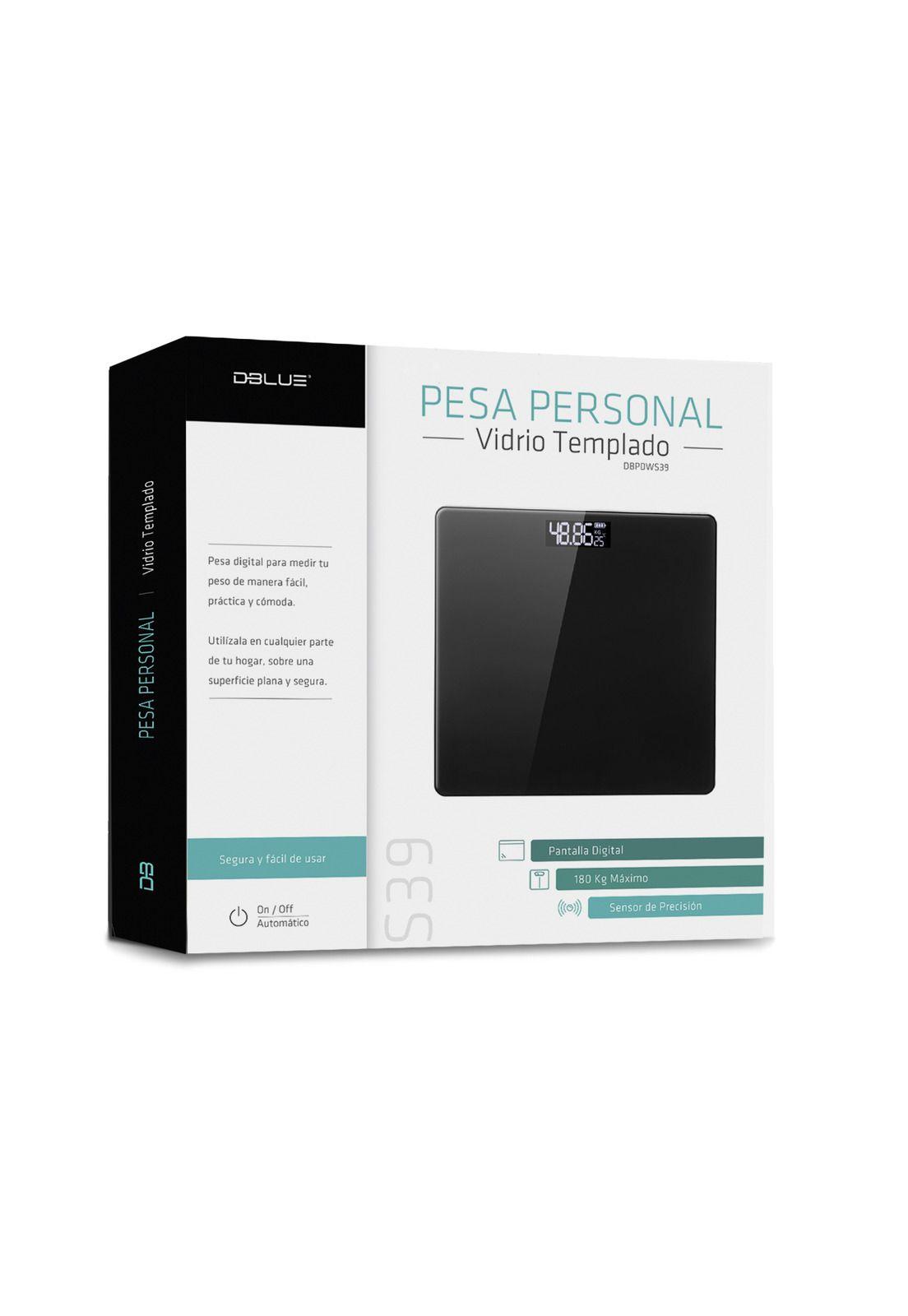 Bascula Digital de Vidrio Templado 180KG Max Black WS39BK-7