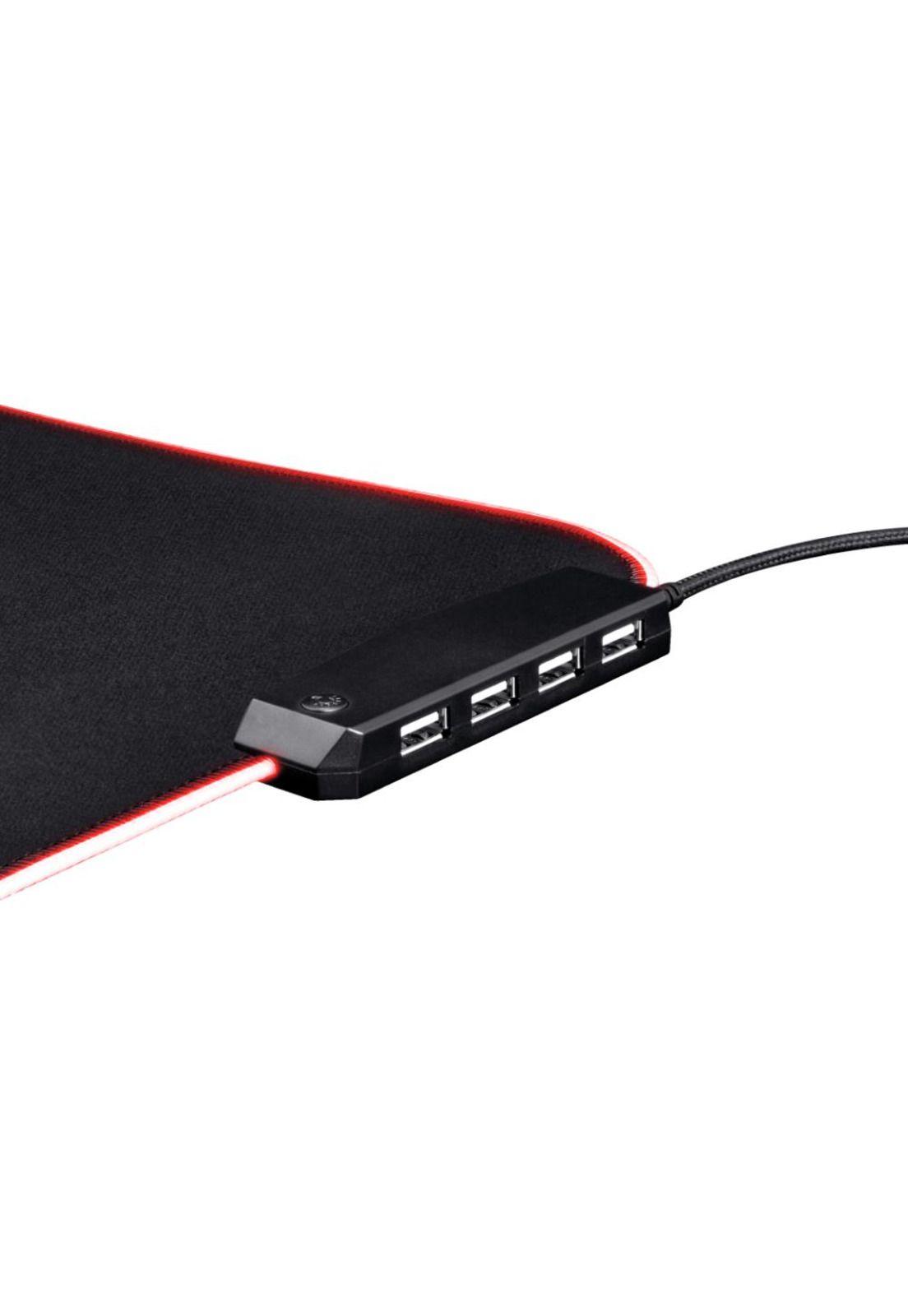 Mouse Pad Gamer Trust Glide L Rgb con Hub Usb 4 Puertos-3